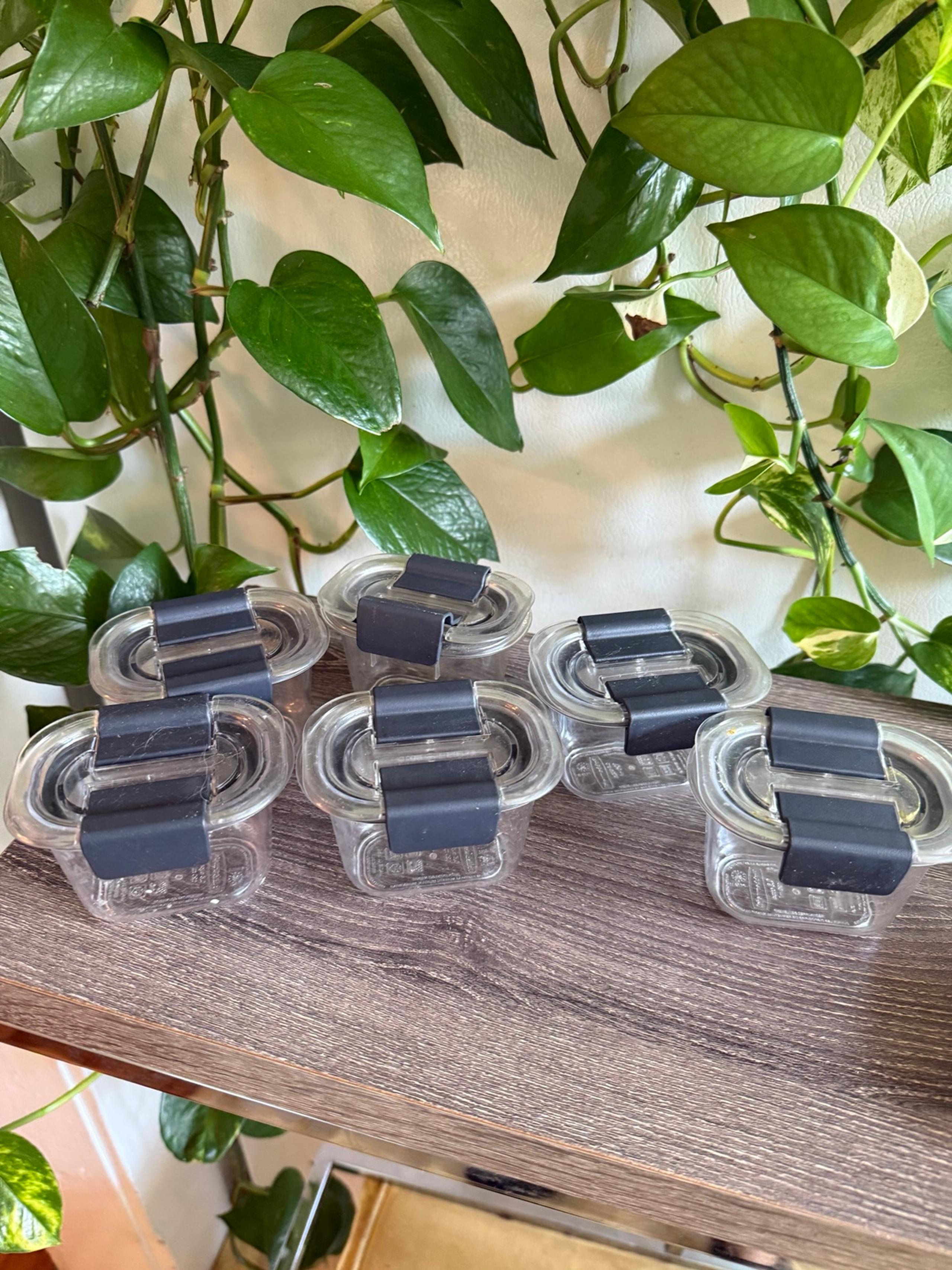 Set of 5 Mini Storage Containers with Locking Lids