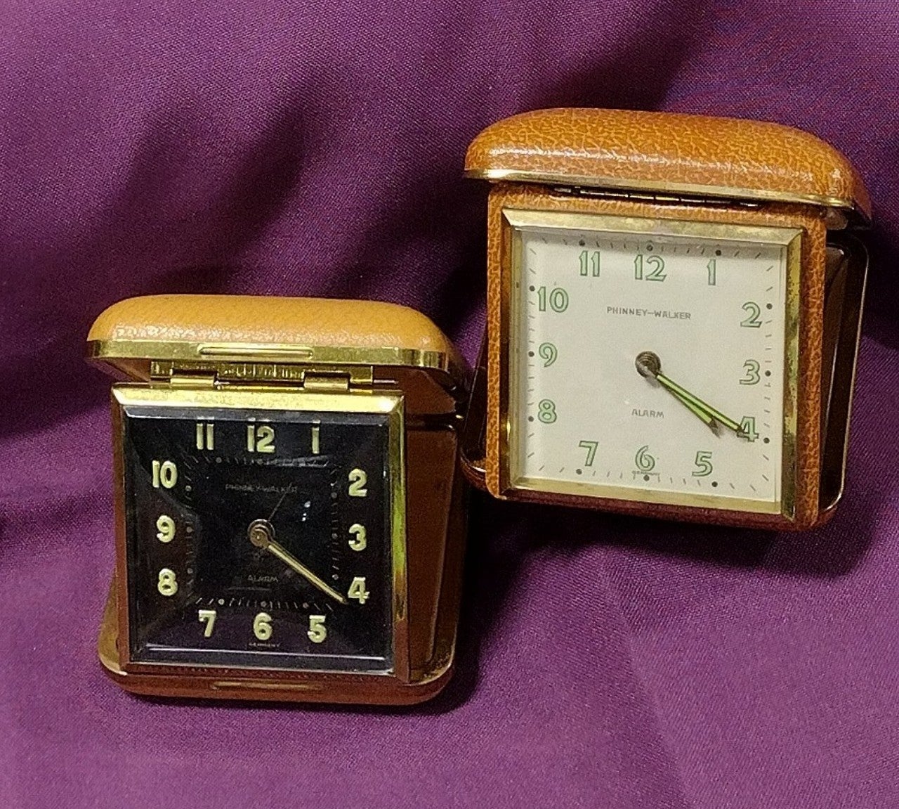 Antique Phinney-Walker traveling alarms