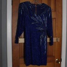 Vintage A.J. Bari Petites Beaded Accent Dress