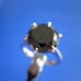 4.86ct 100% REAL NATURAL BLACK DIAMOND RING, CERTIFICATE,FR EE DIA TESTER Size 9