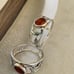 925 Sterling Silver natural Carnelian Ring in US Size 8 Delicate Ring