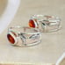 925 Sterling Silver natural Carnelian Ring in US Size 8 Delicate Ring