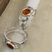 925 Sterling Silver natural Carnelian Ring in US Size 8 Delicate Ring