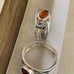 925 Sterling Silver natural Carnelian Ring in US Size 8 Delicate Ring