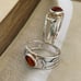 925 Sterling Silver natural Carnelian Ring in US Size 8 Delicate Ring