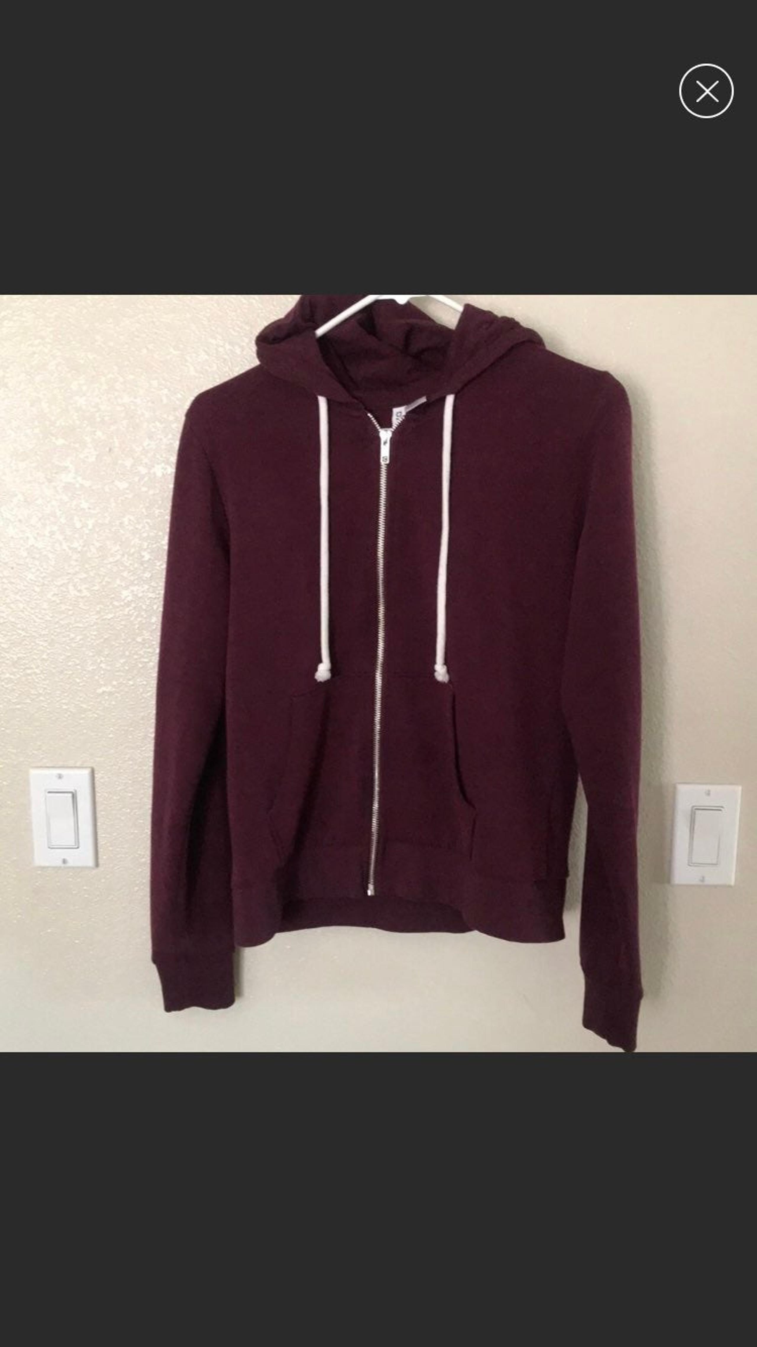 Burgundy full zip hoodie from H&M