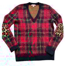 Michael Kors Collection Tartan Mohair Sweater