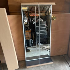 Stainless steel bathroom mirror