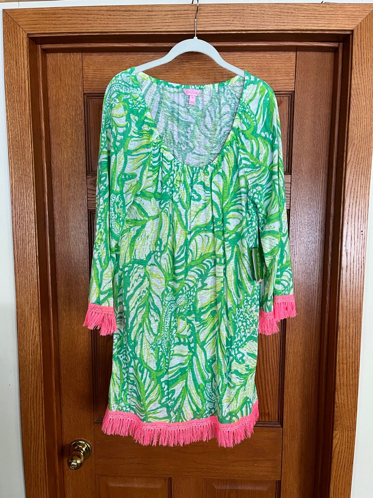 NWT Lilly Pulitzer Getaway Swim Coverup Toucan Green Coco Loca Size Medium