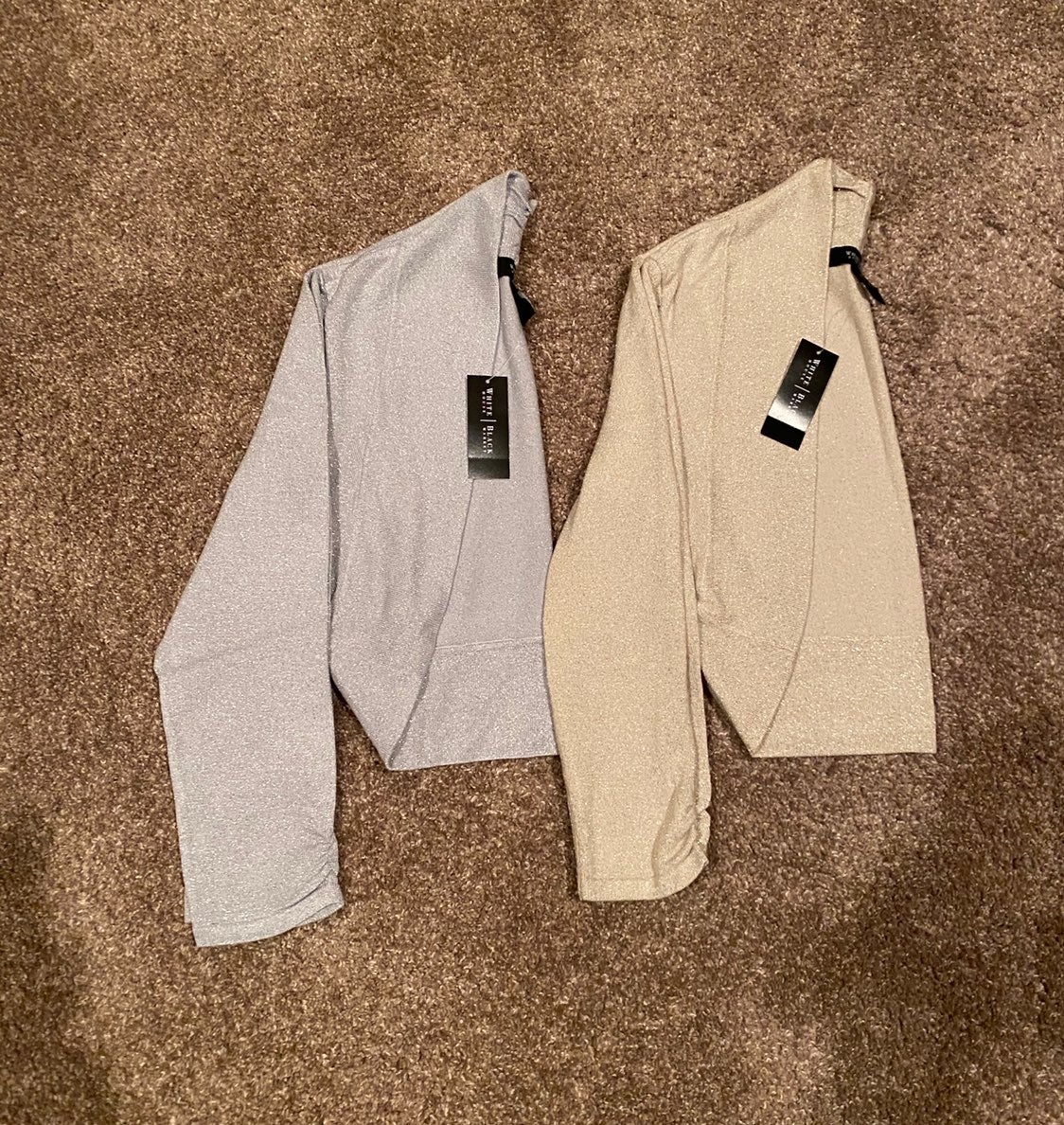 WHBM 3/4 SLEEVE SHIRRED SHRUGS SMALL