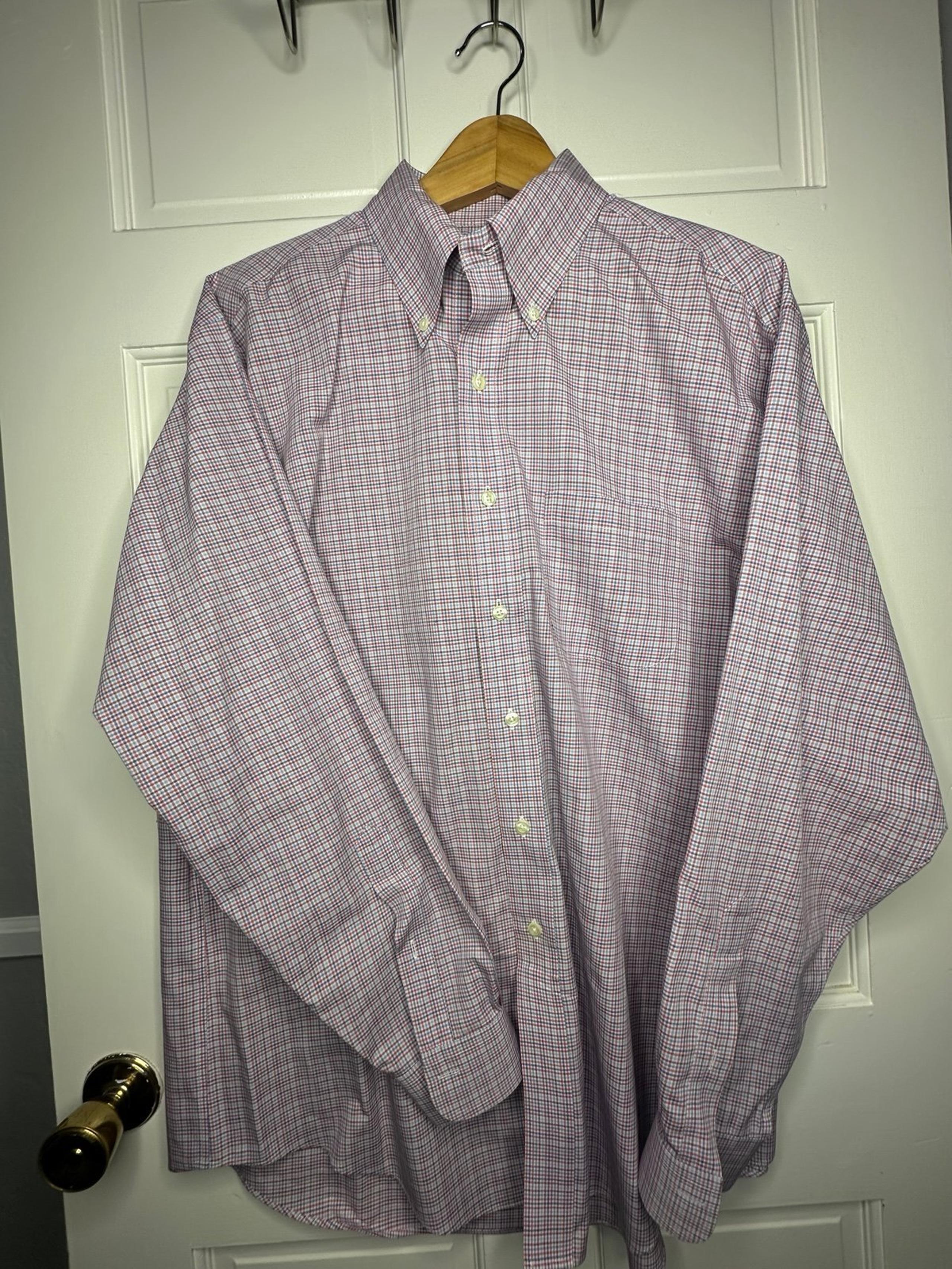 Brooks Brothers 346 Mens Non Iron Button Up Shirt L