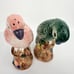 Anthropologie Loro Salt And Pepper Shaker Set Bird Parrots Green Peach