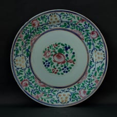 18th Century Chinese Famille Rose Hand Painted Plate