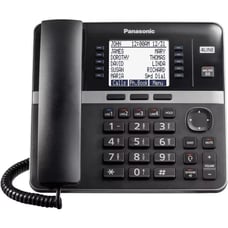 Panasonic Office Phone System, Corded Base Station with 4-Lines Black