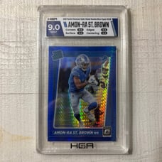 2021 Optic Amon-Ra St. Brown blue hyper color match! Rated rookie