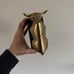 Vintage Heavy Marble and Solid Brass Bull and Bear Bookends
