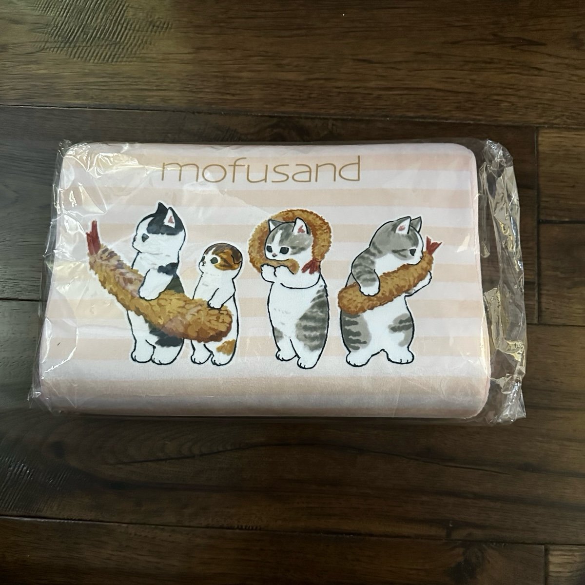 Mofusand Tempura Cats Pink Pillow