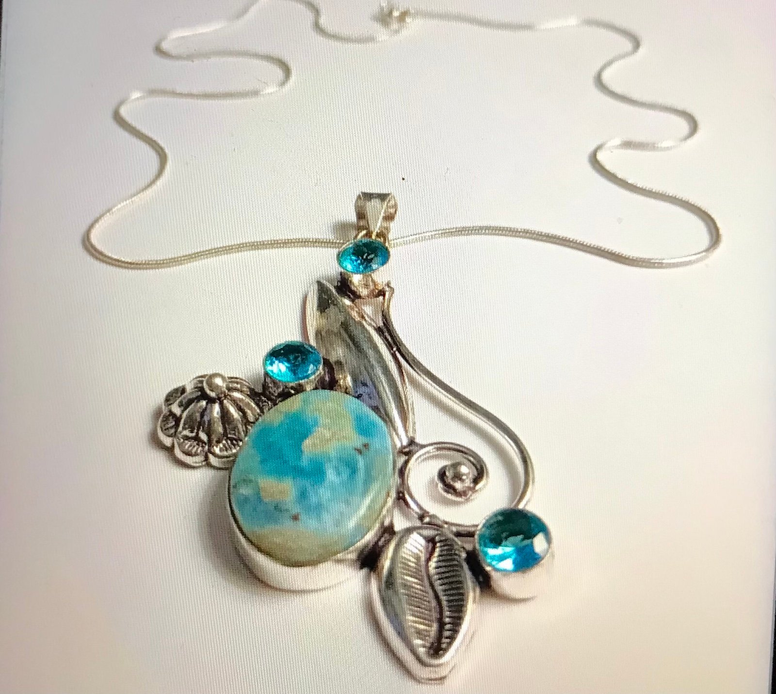 Sodalite Blue Topaz 925 Sterling Silver Necklace