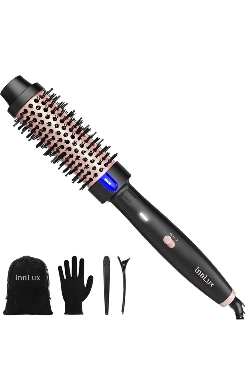 Thermal Blowout Brush, 1.5 Inch Ceramic Heated Round Brush, Heated Curling Brush
