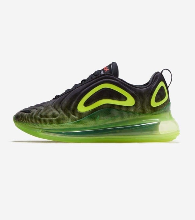 new youth size 6/womens 7.5 Nike Air Max 720 black/volt GS Athletic Shoes