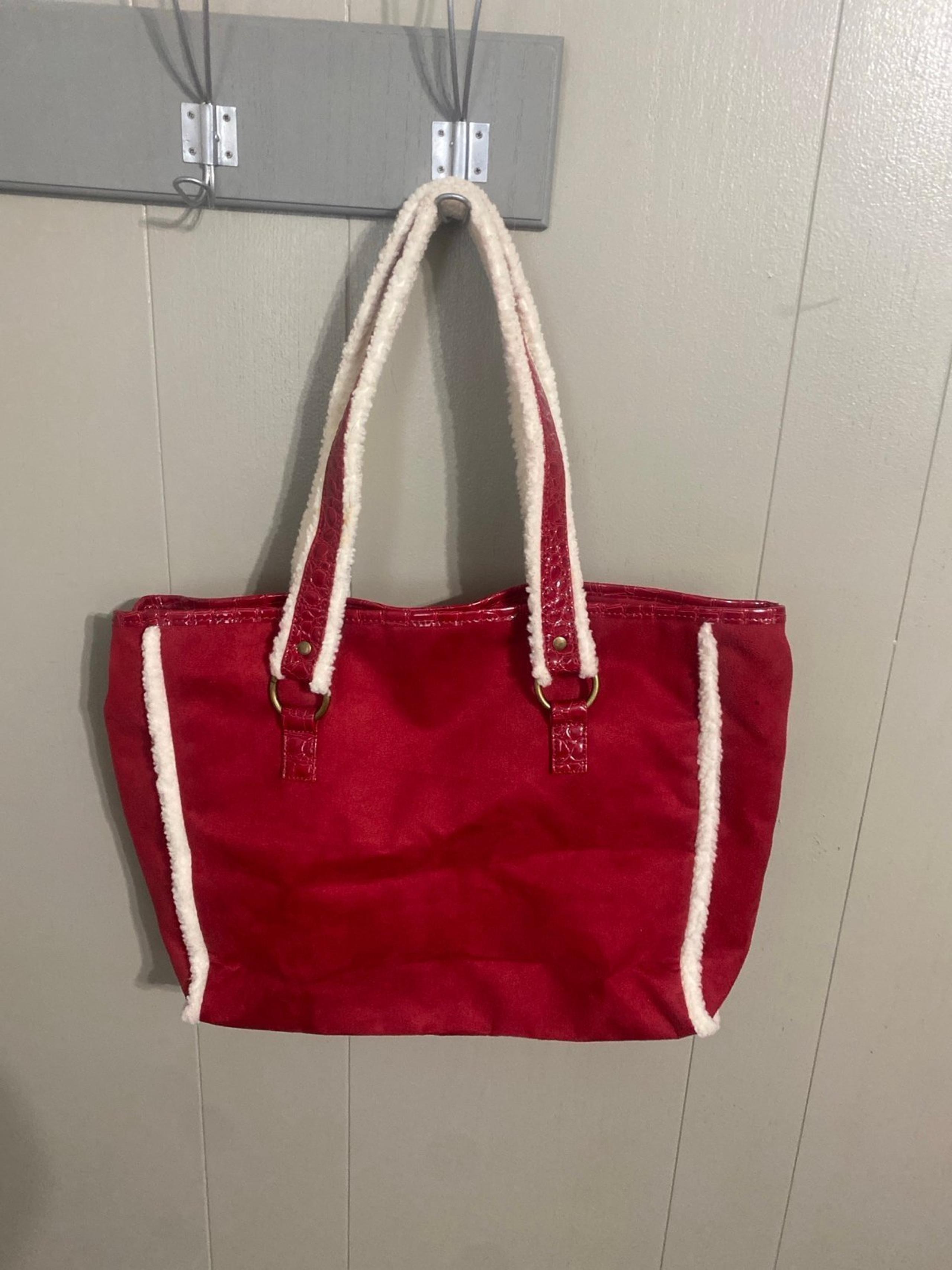 Bath and body works suede purse/ tote bag