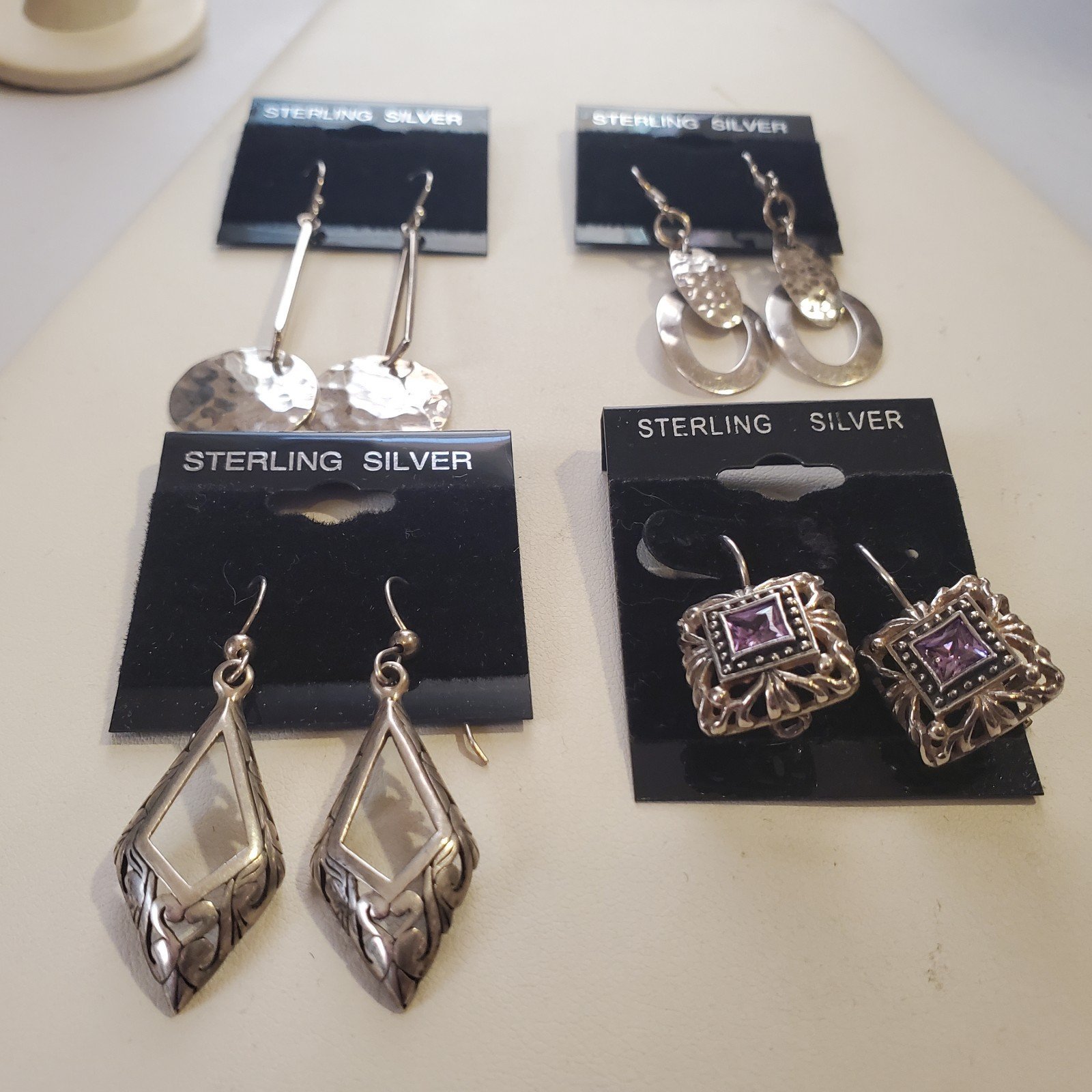 Sterling silver vintage earring lot