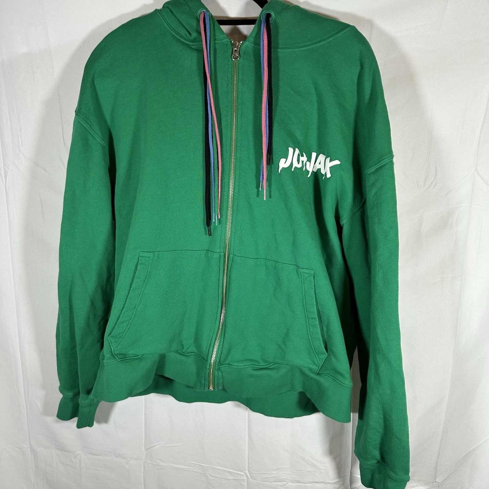 Jo and Jax Dancewear Sweater Full Zip Adult Medium (6-8) Green EUC