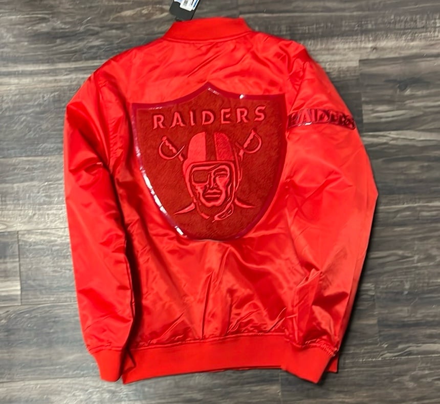 Men’s pro standard red authentic Raiders jacket