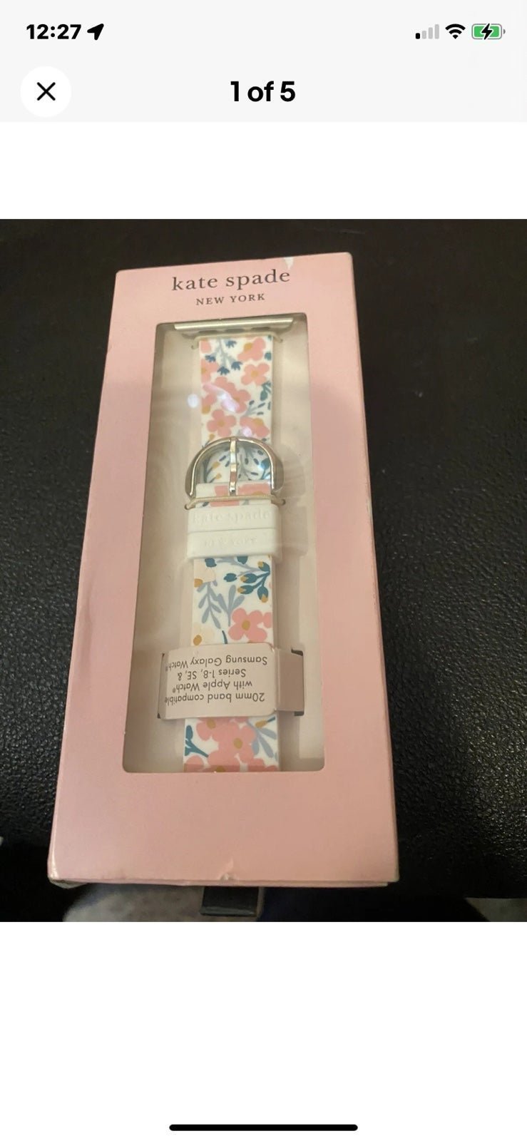 Kate Spade New York Apple Watch White Floral Silicone Band - 38/40/41mm