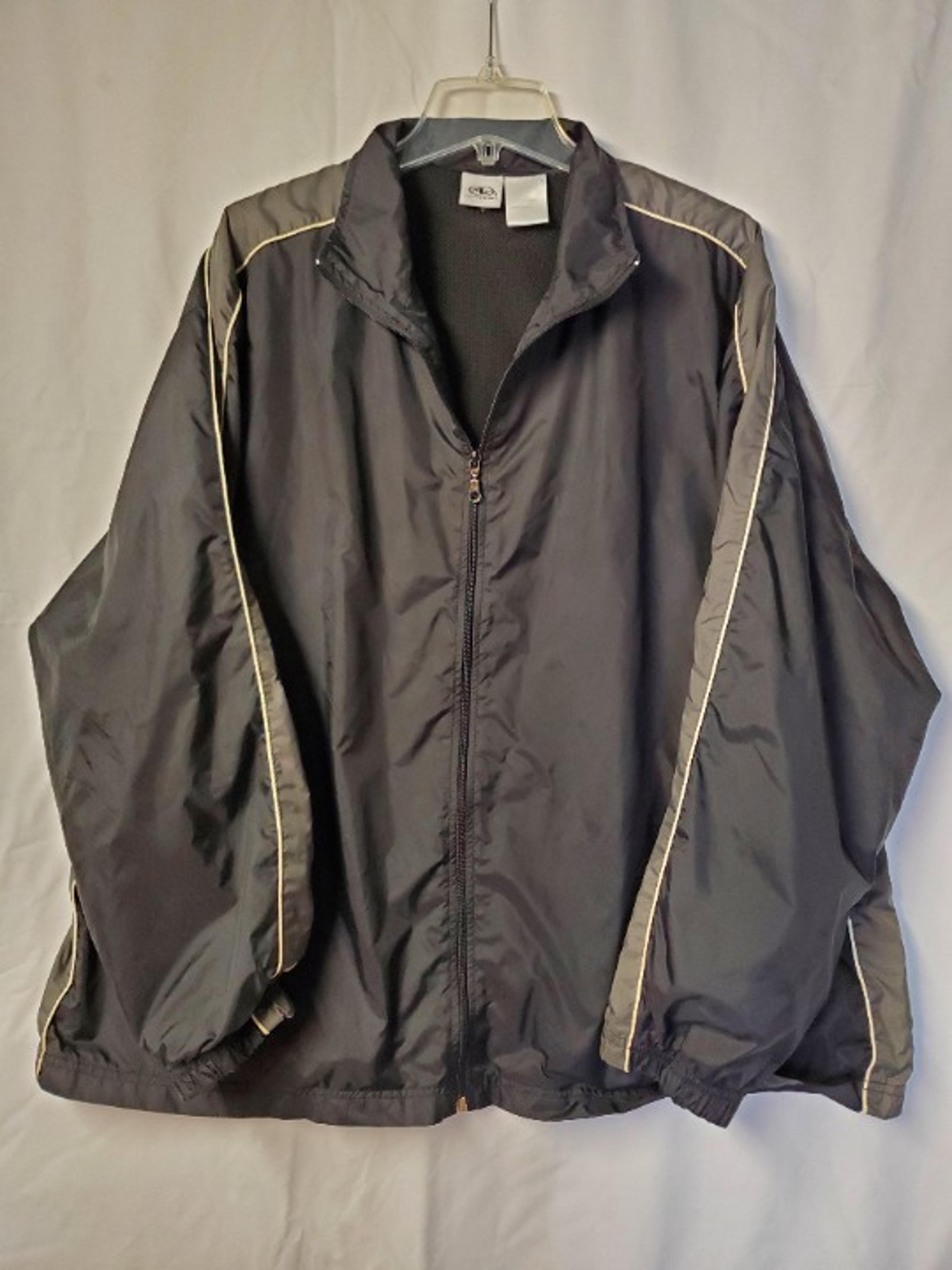 Men's Athletic Works Black Jacket Windbreaker 2XL Very Good Condition