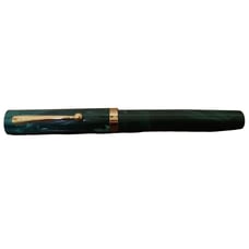 Vintage Sheaffer No Nonsense Marble Green & Black Fountain Pen M Made In USA