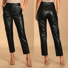Lulus | Open Minded Black Vegan Leather Pants