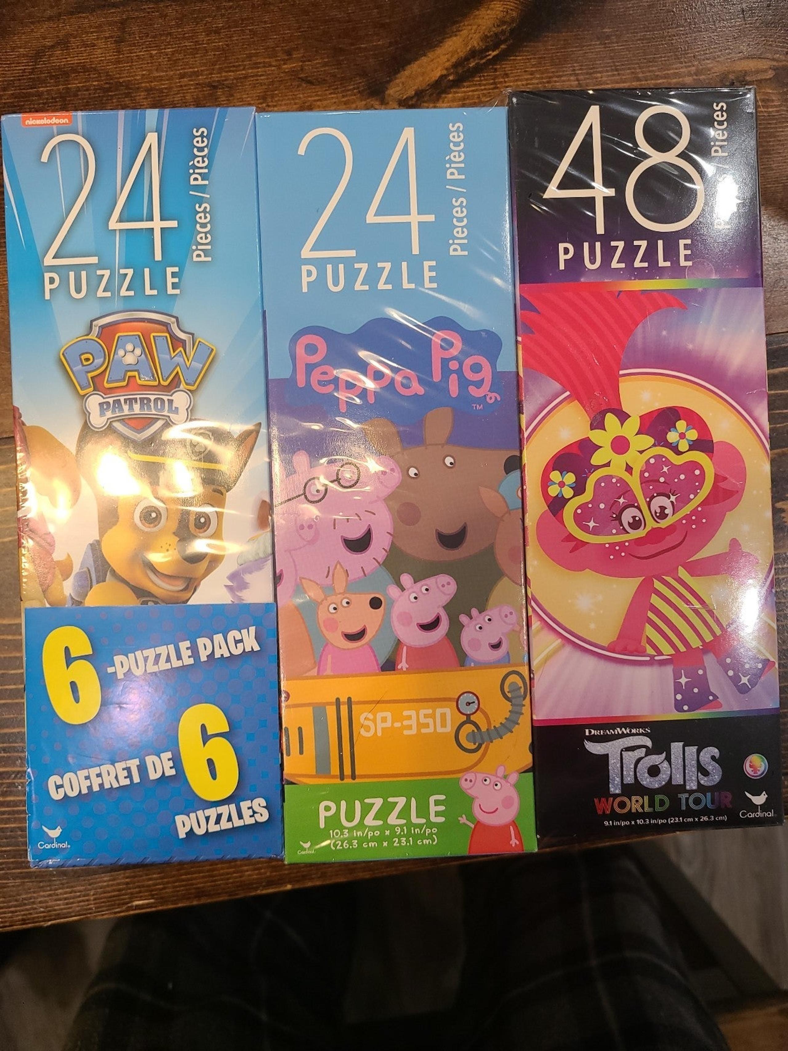 NEW  6 pack of kids puzzles