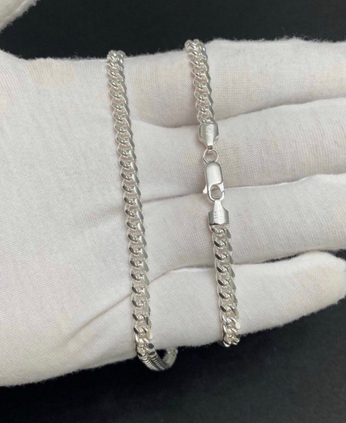 Solid Sterling Silver 5mm 26” Cuban Link Chain