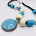 Vintage Tibetan Silver Faux Turquoise Ivory Howlite Ethic Tribal Style Necklace