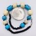 Vintage Tibetan Silver Faux Turquoise Ivory Howlite Ethic Tribal Style Necklace