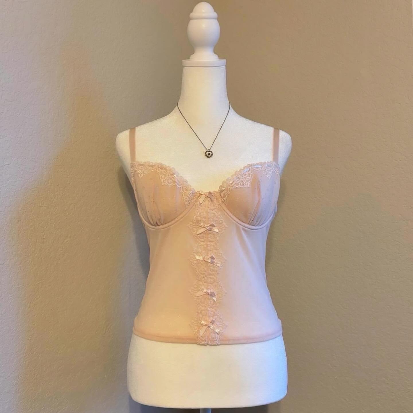 Baby pink rampage bow corset