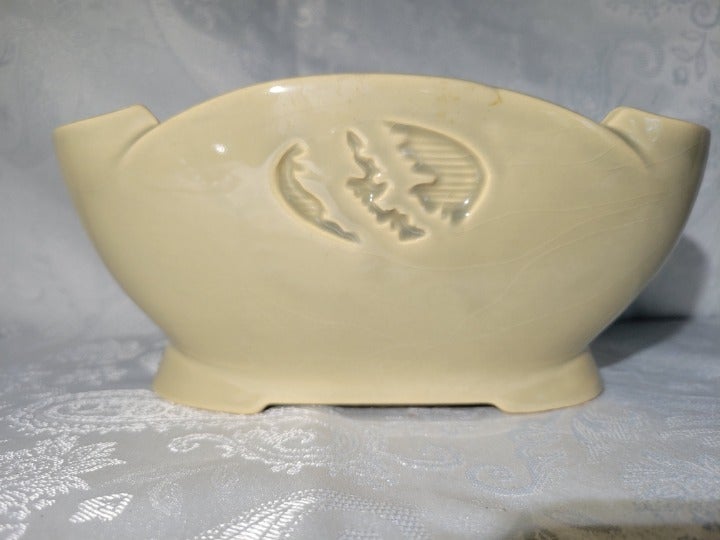 Vintage Roseville Pottery - Mayfair Tan and Green Plater
