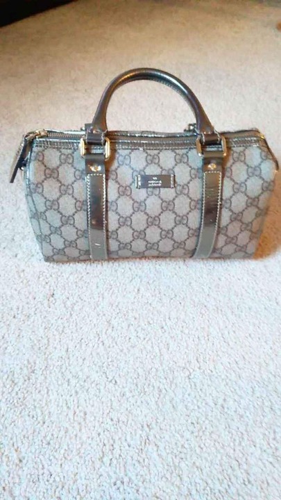 Gucci GG Supreme Grey with Metallic Trim