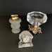 Vtg Set Mirror Tray Cigarette Lighter Ash Tray Clock Picture Frame Brass Bell
