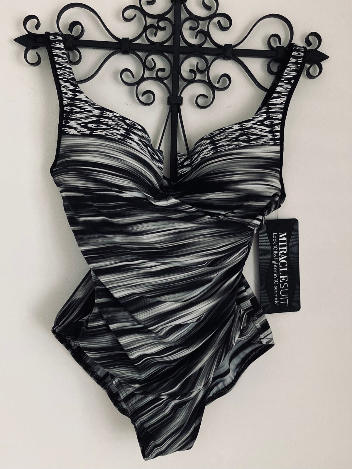 BRAND NEW Miraclesuit BLK/WHT Size 12