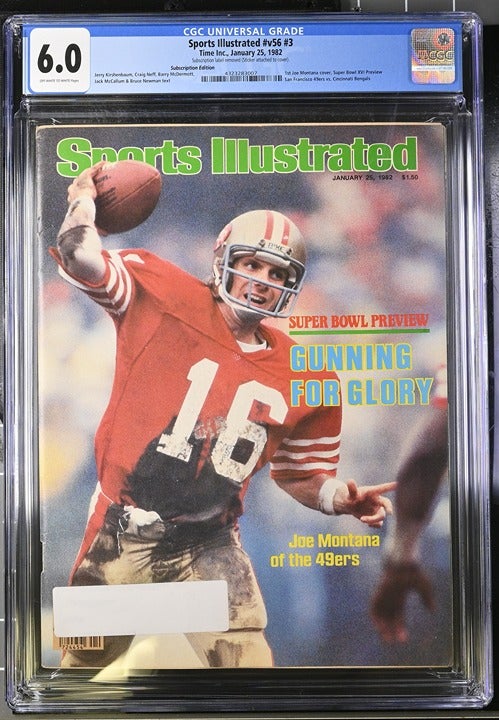 Joe Montana SPORTS ILLUSTRATED January 25, 1982 CGC 6.0 First Cover FC