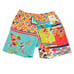 Johnny Was NWOT Mens Lucana Printed Swim Trunk Boho Sz S CSW0121 Elastic Waist