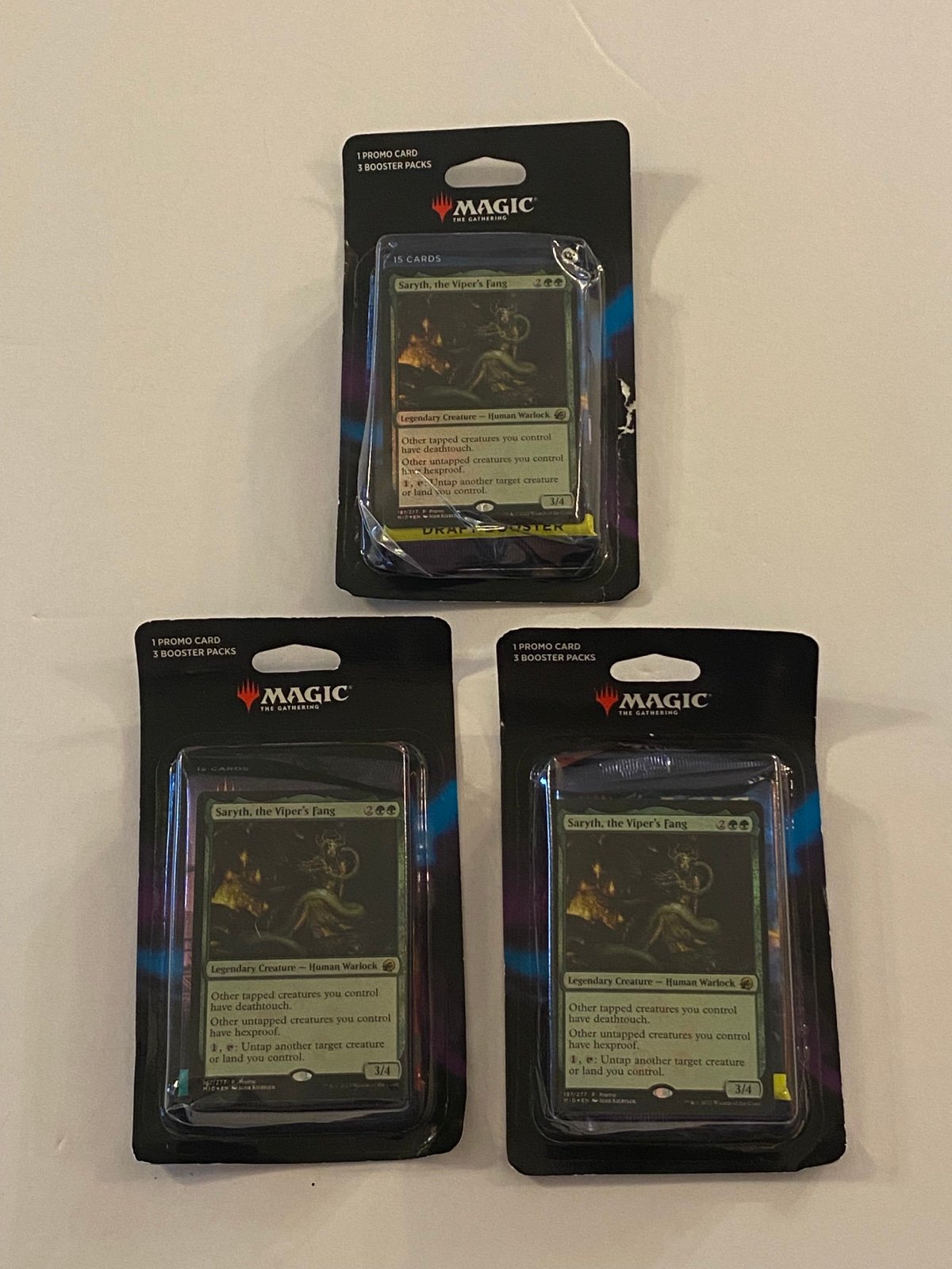3 MTG Blister Pack w/ (3) Random 15-Card Booster Packs + Promo Card RESERVED