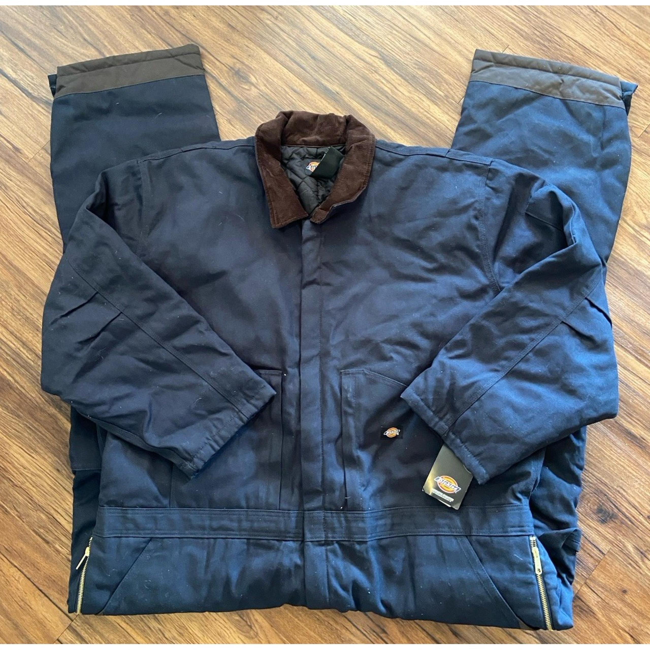 NWT Dickies Premium Duck Insulated Coverall Navy Mens 4XLR Cotton TV239DN NEW
