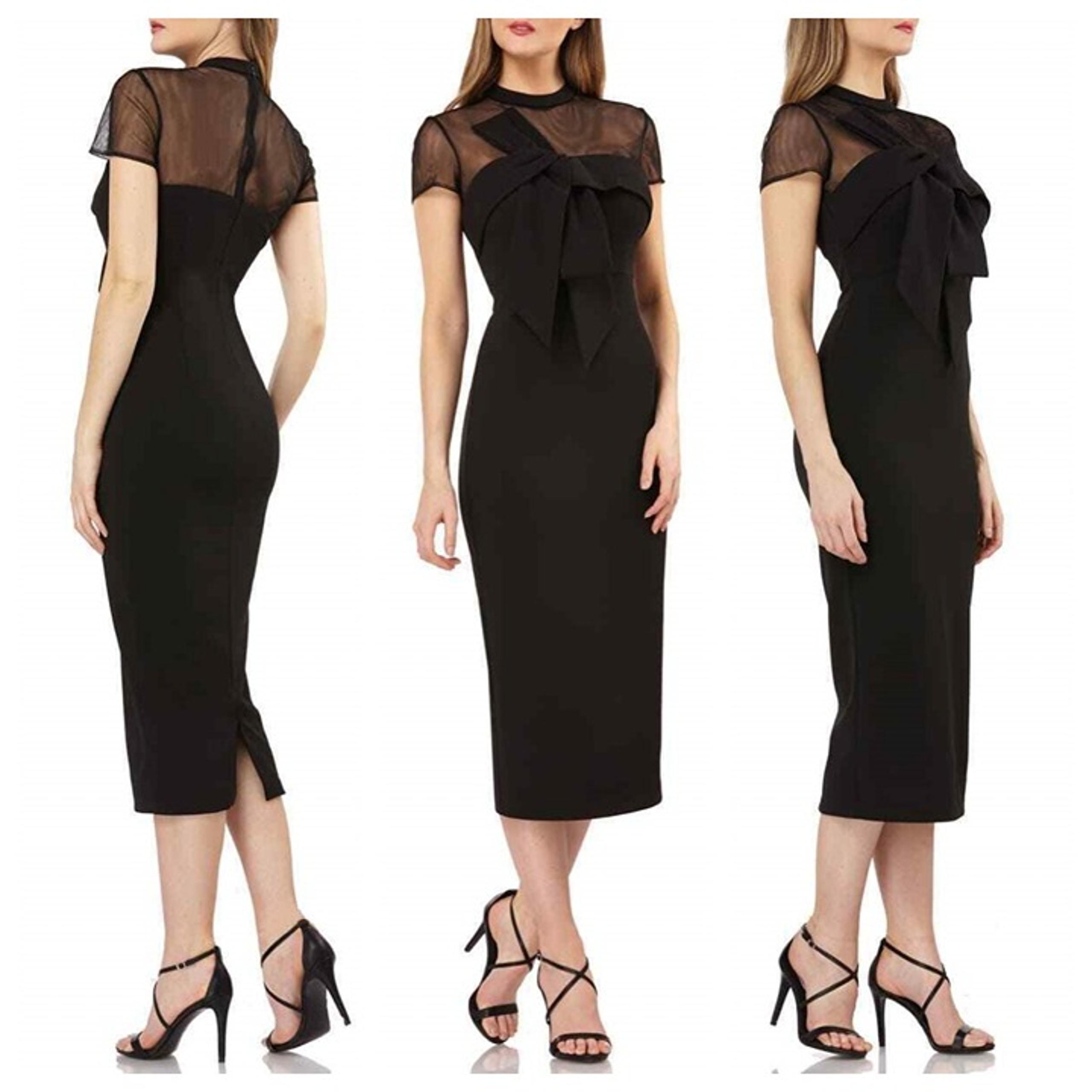 JS Collections Stretch Crepe Midi Dress
