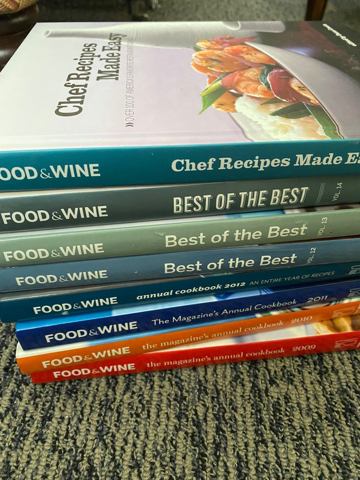 Set of 8 Food & Wine Cookbooks Hardback Volumes