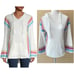 STELLAH Honeycomb Drawstring Hoodie in White