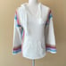 STELLAH Honeycomb Drawstring Hoodie in White