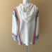 STELLAH Honeycomb Drawstring Hoodie in White